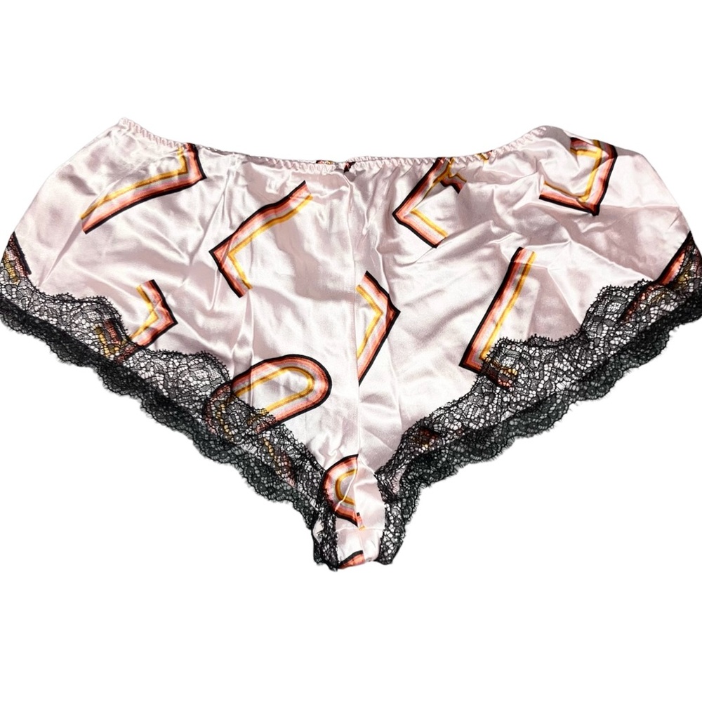 *3 for $30!* Victoria Secret Pink Satin Love Letters Pajama Sleep Shorts ONLY M - Picture 5 of 8